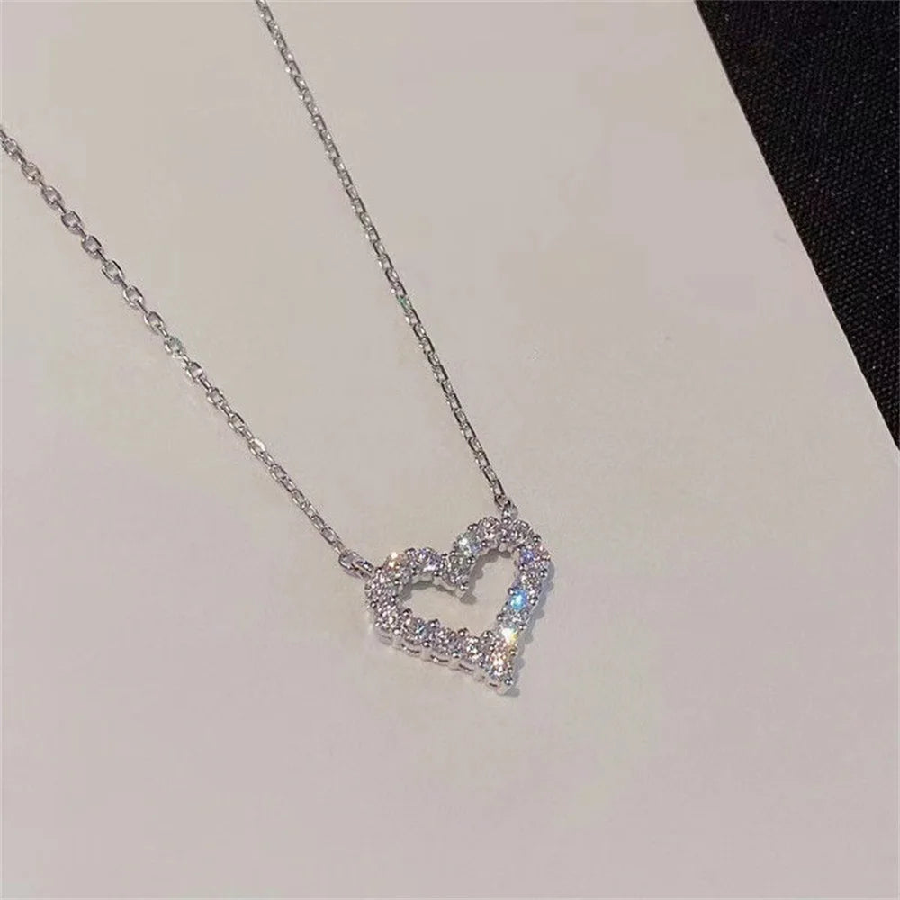 Collier Cœur Cristal Celestia – Pendentif Zircon Élégant