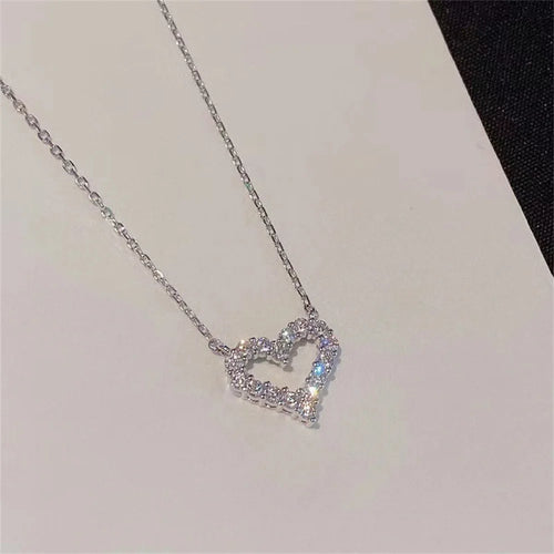 Collier Cœur Cristal Celestia – Pendentif Zircon Élégant