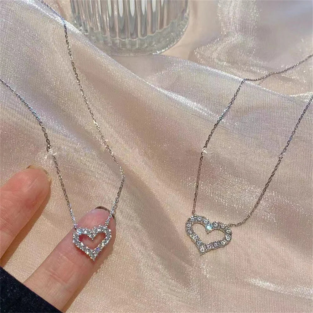 Collier Cœur Cristal Celestia – Pendentif Zircon Élégant