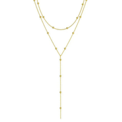 Collier Lariat Doré Elégent Sublime