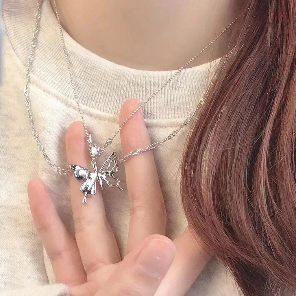 Collier Papillon Cristal – Pendentif Élégant en Zircon